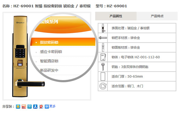 更加細致的產品詳情